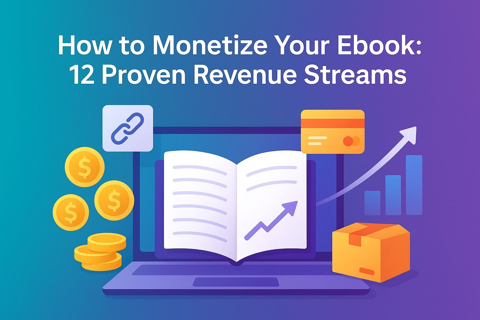 Multiple ebook revenue streams dashboard showing diversified income sources